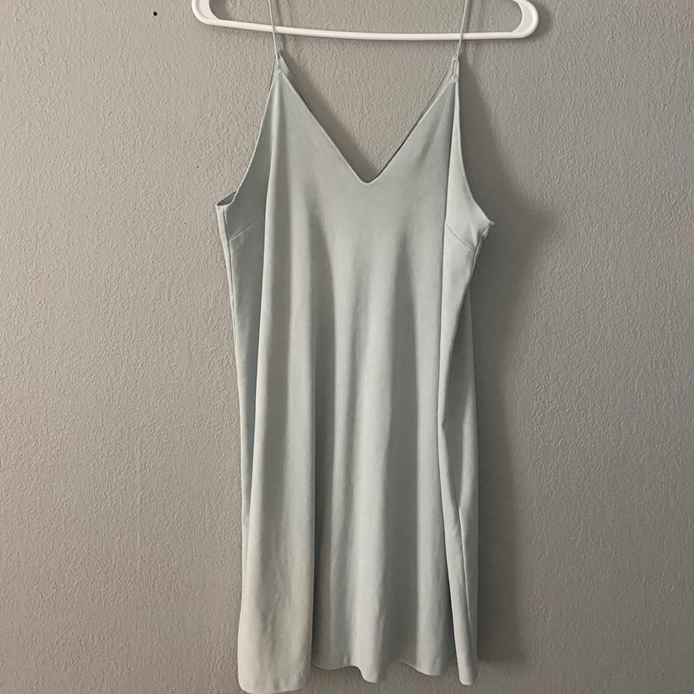 Velvet light turquoise dress